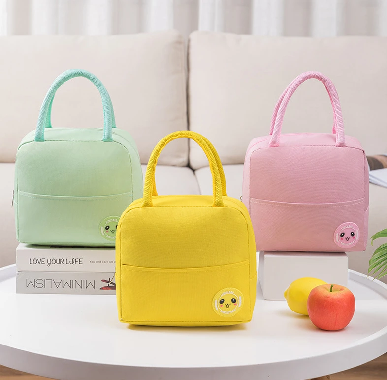 Tragbare Bento-Tasche aus Oxford-Stoff, isolierte Picknick-Lunchtasche. Tragender Eisbeutel für Studenten 1