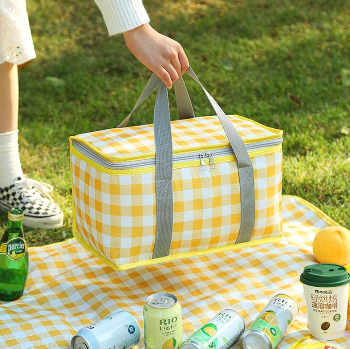 Outdoor-Mode-Kühltasche, verdickt, für Büroangestellte, Studenten, Thermo-Lunch-Tasche, Camping, Picknick-Tasche, Logo 1