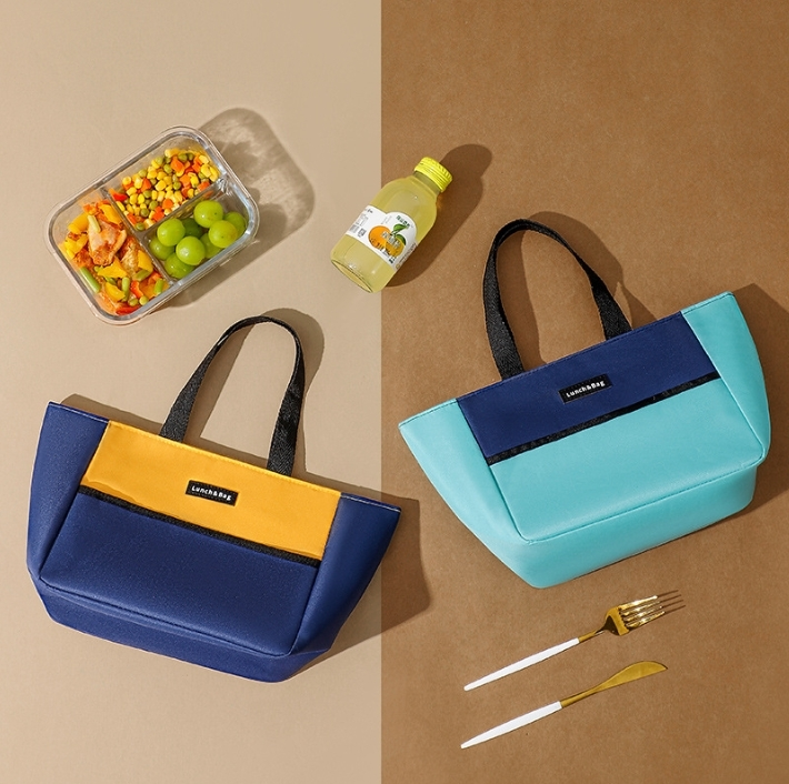 Tas pendingin bento warna baru Tas jinjing piknik luar ruangan pekerja kantor Tas makan siang termal siswa tahan air 1