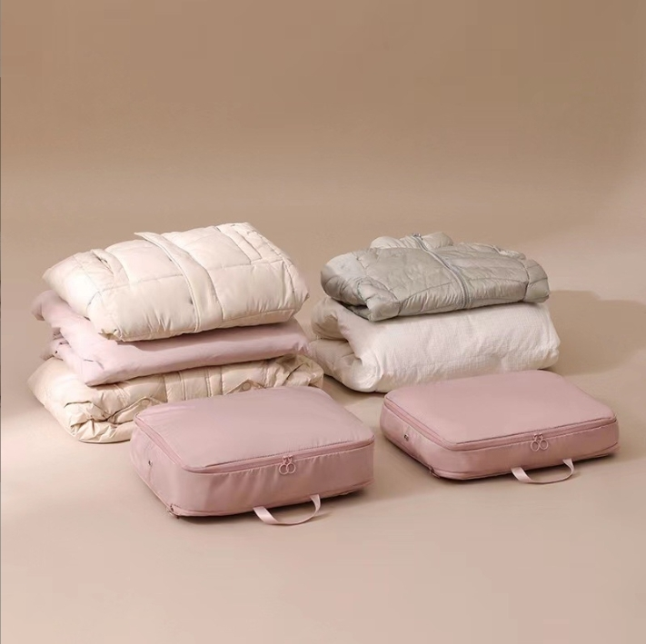 Foldable Large jeans storage bag travel Compressed packing cube bag Household Dust quilt non-woven bag 1