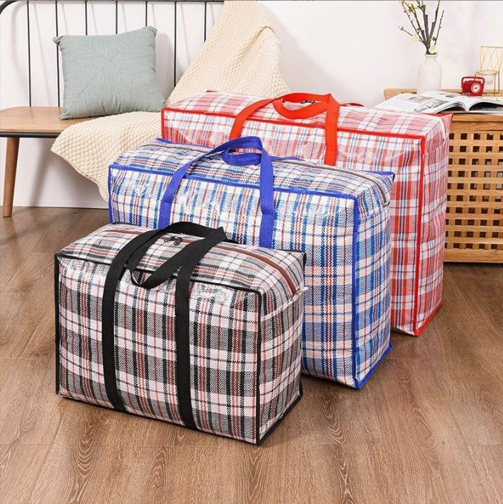 Thickened Woven snakeskin bag packing clothing quilt luggage bag Household Moving Quilt organizer bag 1