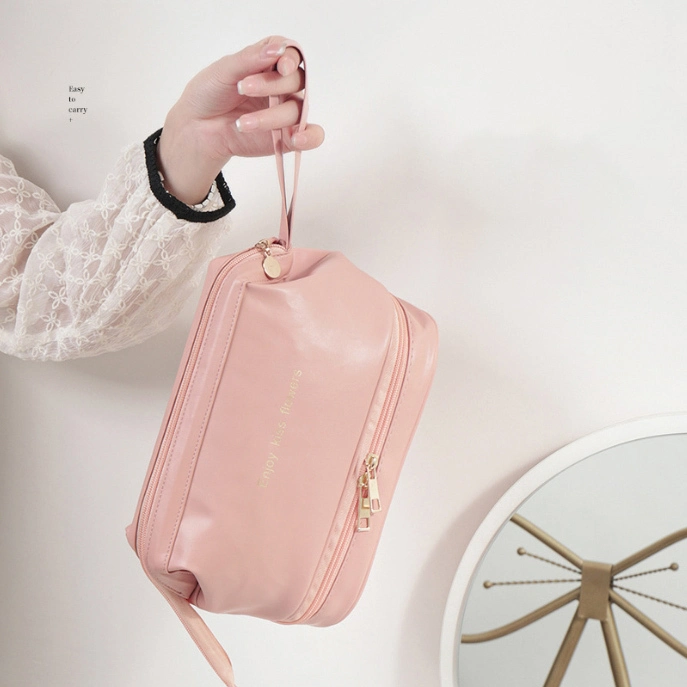 Novo estilo conveniente saco de higiene pessoal de viagem material do plutônio mulher bolsos forte rolamento saco cosmético à prova dwaterproof água 1