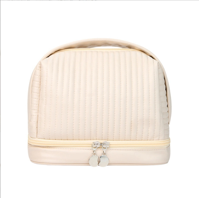 Novo torrada bolo batom lavagem saco de maquiagem moda feminina simples saco de cosméticos portátil escova de viagem beleza saco de higiene pessoal 1