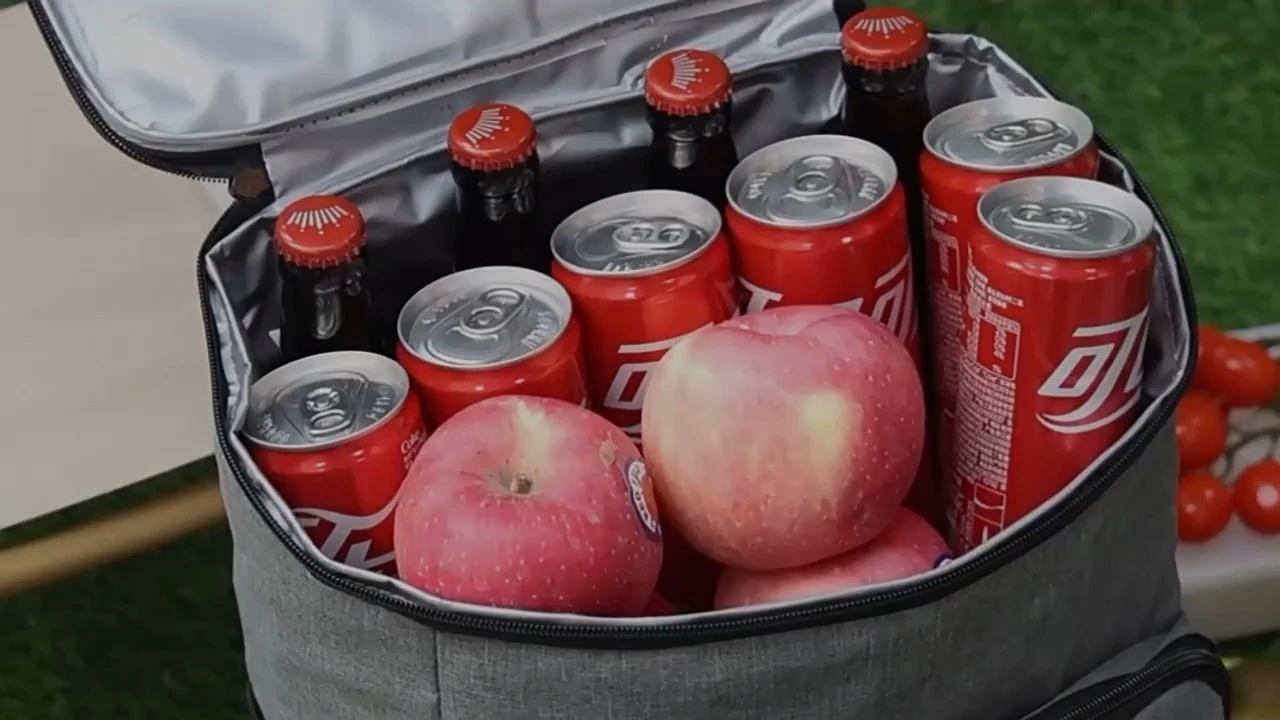 Paket bahu termal Paket es piknik berkemah ransel berpendingin yang menjaga kesegaran di luar ruangan 1
