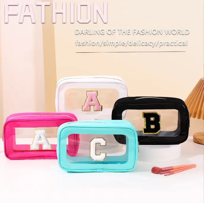 The Ultimate Guide To The Waterproof PVC Transparent Makeup Bag Embroidered Alphabet Toiletry Bag By Yiwu Jiafa 1