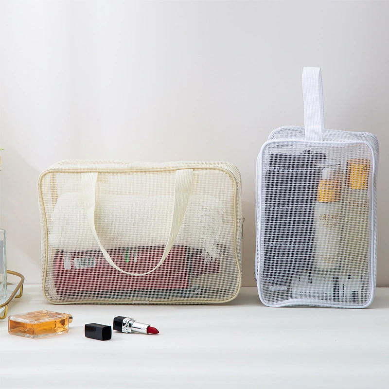 Babaeng naglalakbay Malaking Toiletry bag lalaki transparent mesh wash brush bag PVC Sports panlabas na beach storage bag 1