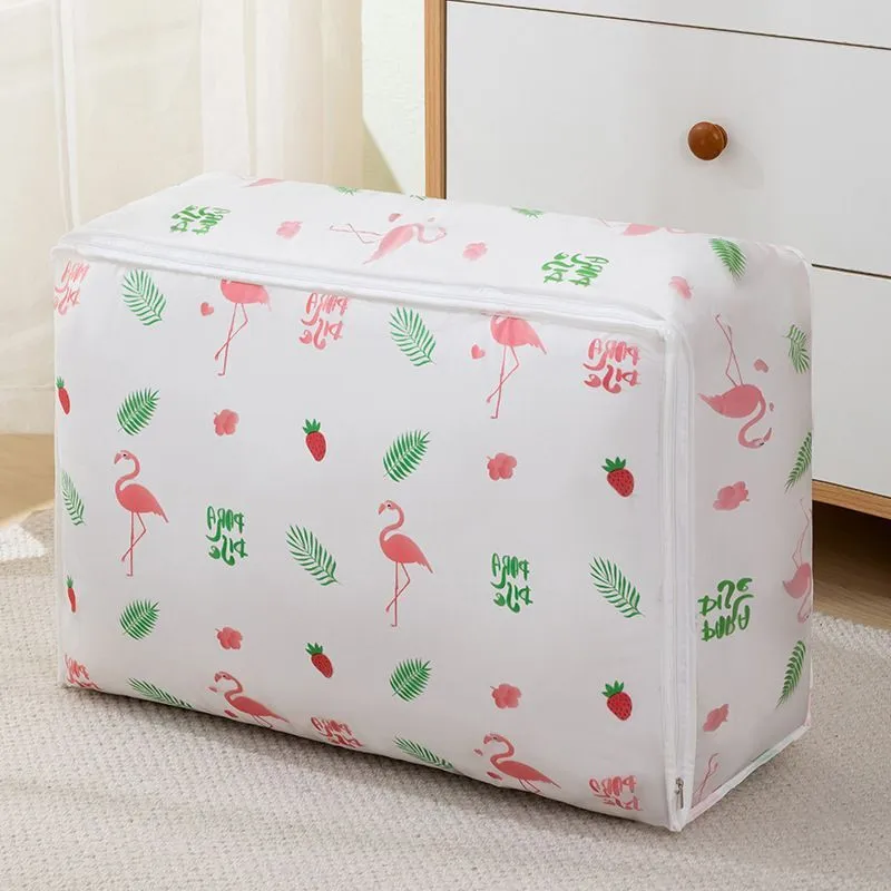 Zipper large clothing blanket organizer bag household dustproof quilt storage bag home closet quilt packing moving-1722933631103214 1