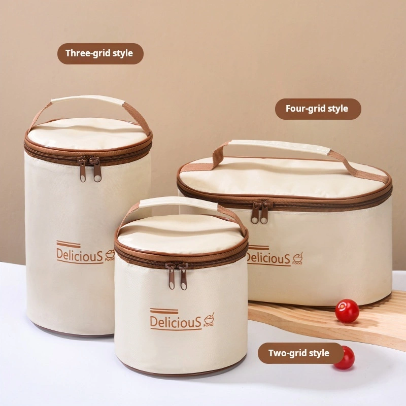 Portable thermal bento food tote bag outdoor picnic thickened lunch rice bag woman travel insulation cold bag 1