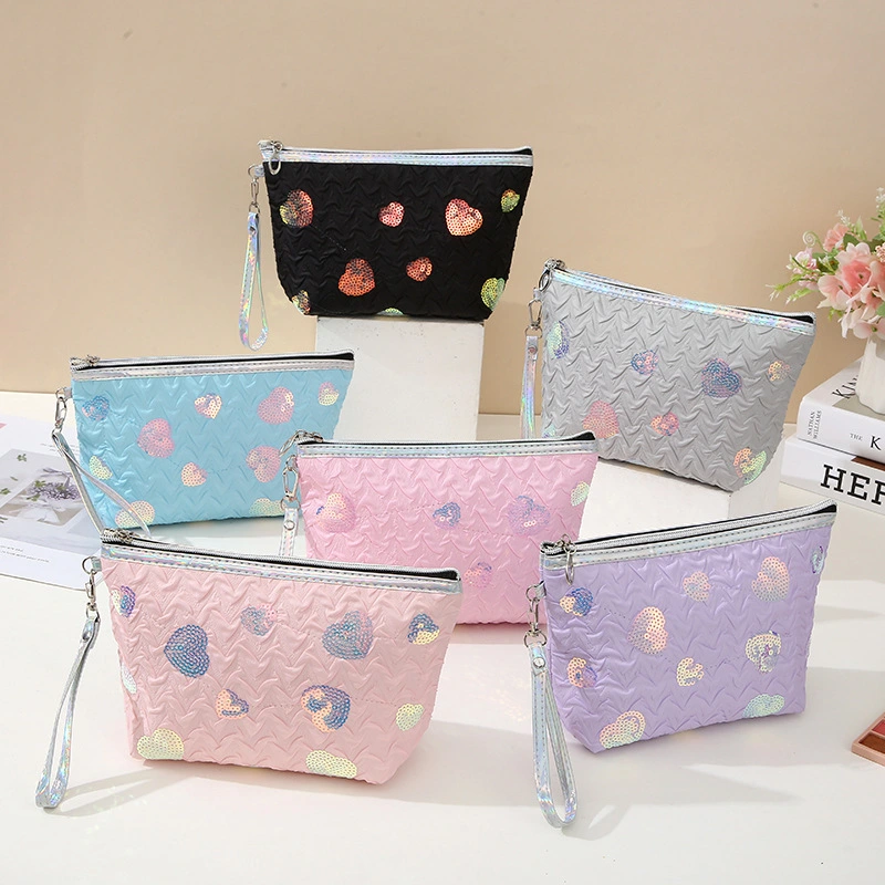 Bolsa de almacenamiento para brochas de maquillaje con cremallera para mujer, bolso cosmético pequeño impermeable, bolsa de belleza de moda de viaje para chica 1