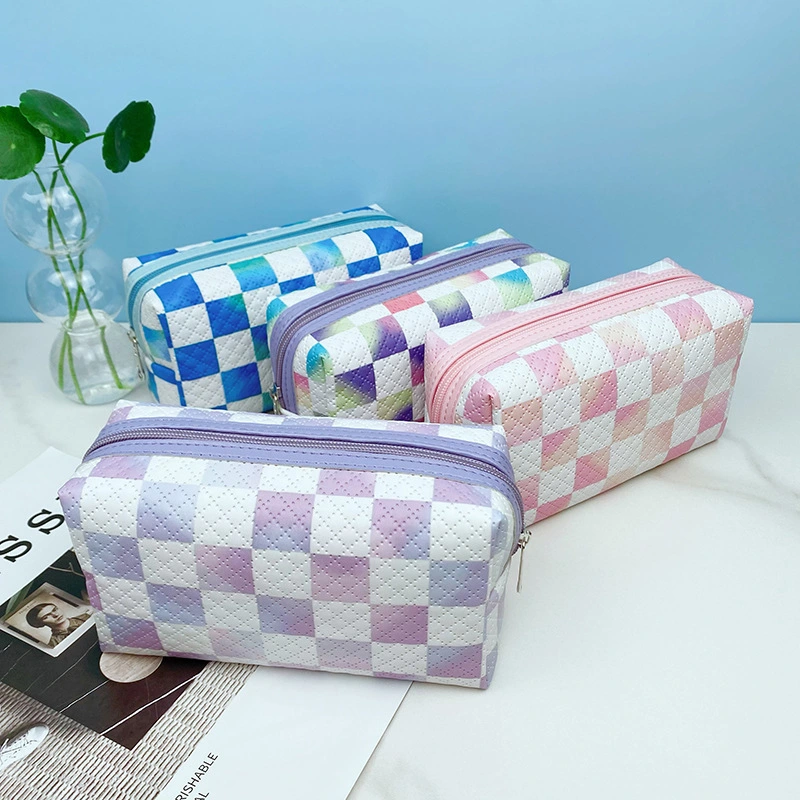 PU color fashion lipstick makeup bag woman business Travel Toiletry bag New beauty zipper Cosmetic pouch 1