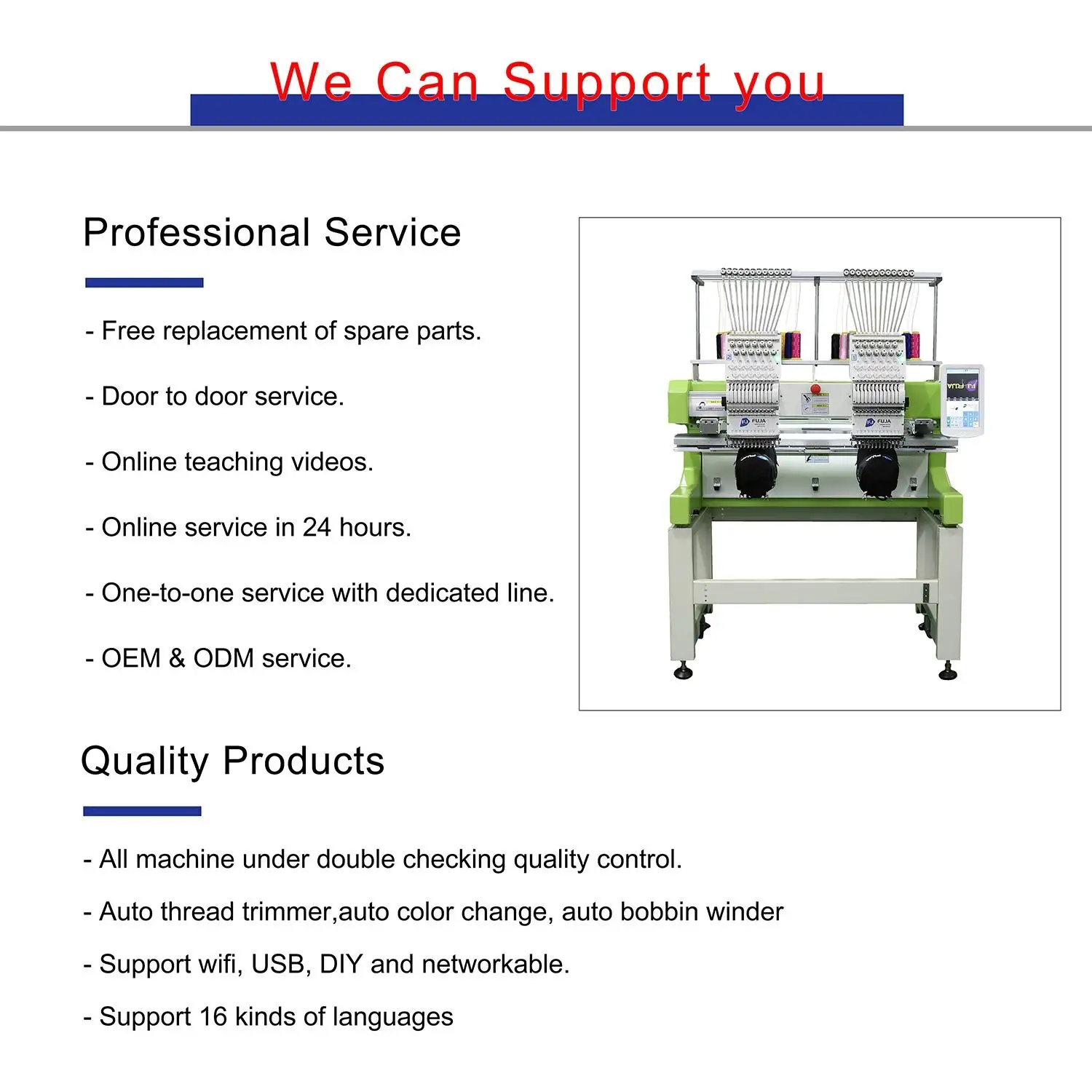 Hot Selling2 Head Embroidery Machine 6