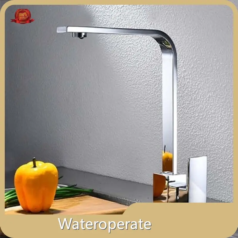 Custom Kitchen Faucet with Hot and Cold Handles Morden Wateroperate 1