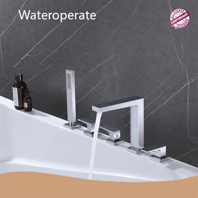 Bathtub Mixer with Hand Shower by Wateroperate-1 1