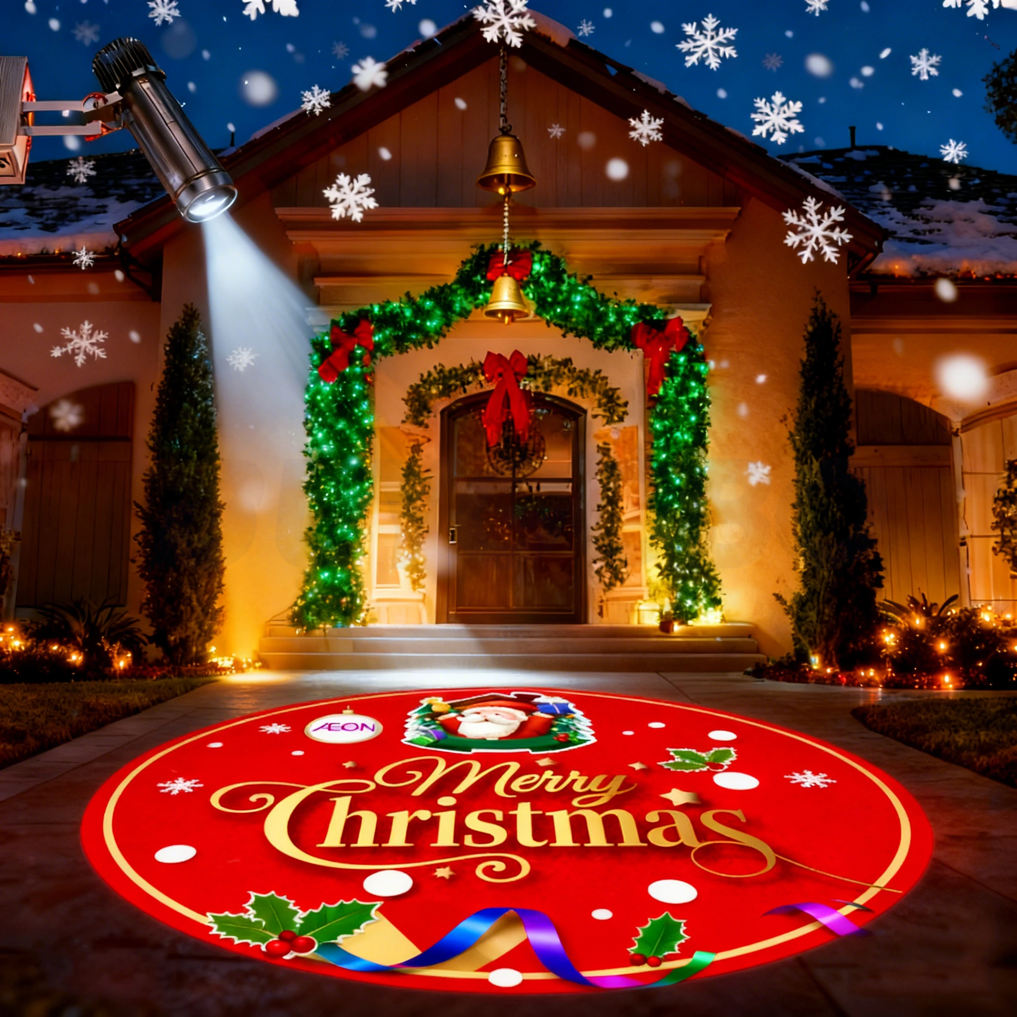 جهاز عرض زينة عيد الميلاد LED الأكثر مبيعًا في الهواء الطلق مقاوم للماء أضواء مثالية للعطلات هدية مصباح 1