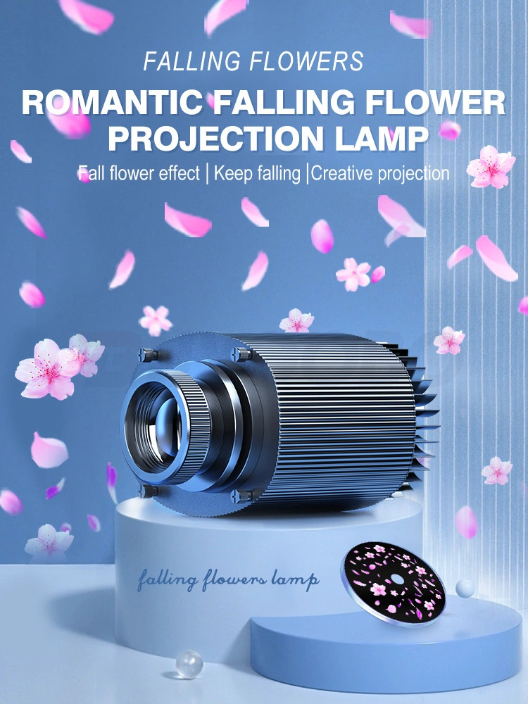 Flower Petal Falling Pattern Gobo Projector Light for Valentine's Day Romantic Decor 1