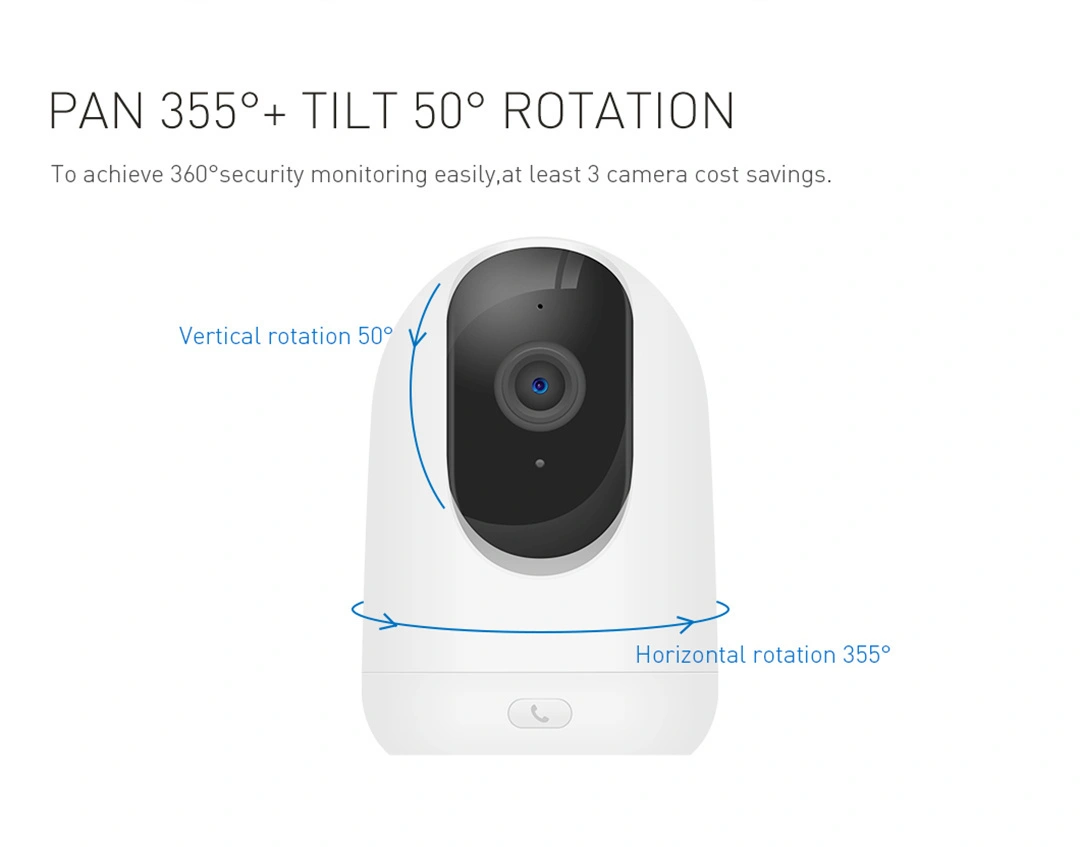 Caméra PT intérieure Caméra de sécurité WiFi 3MP Vision nocturne audio bidirectionnelle 1