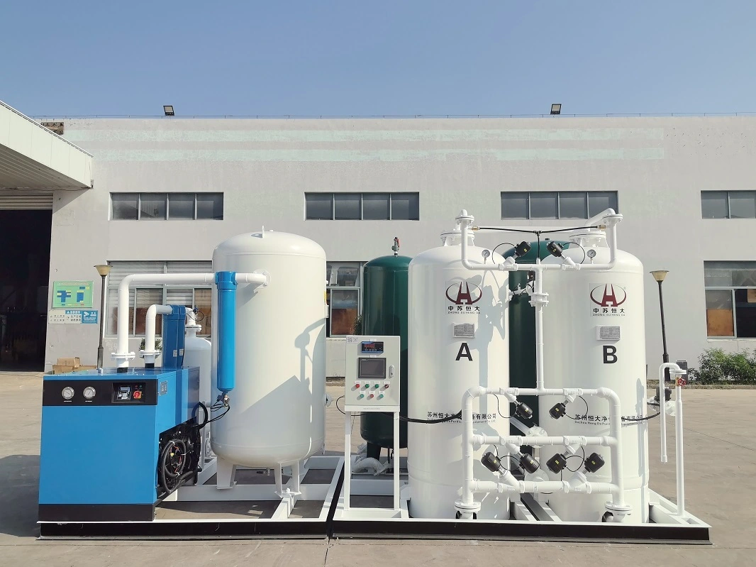 Generador de oxígeno industrial de 93 % y 60 Nm³/h para el tratamiento de aguas residuales. Mejora la eficiencia en los procesos de lodos activados. 1