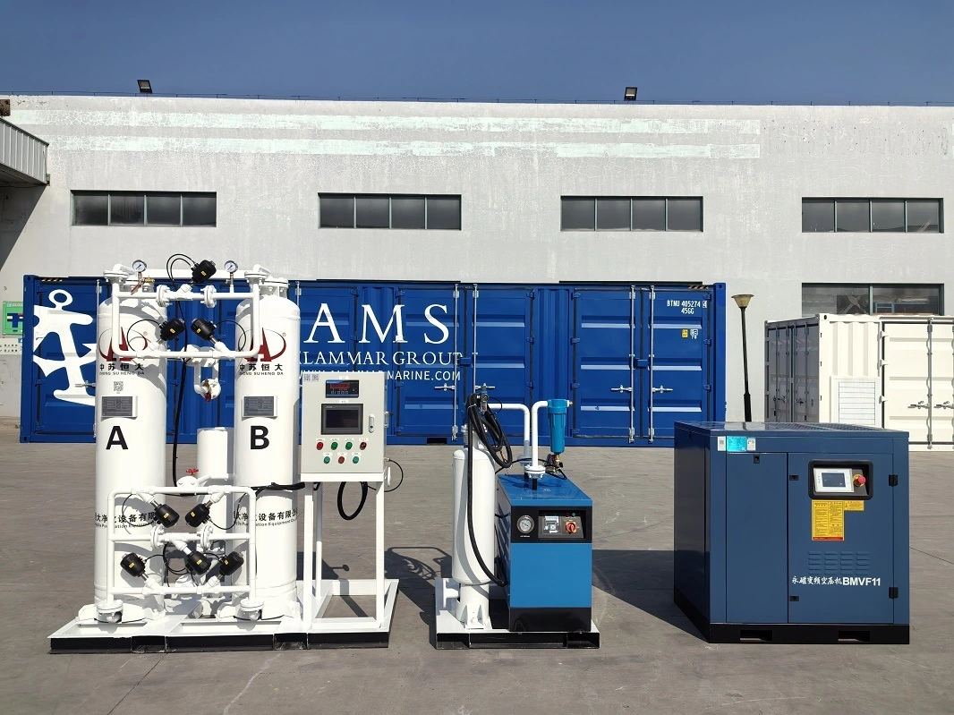 Système de trempe à l'azote à 99,99 % (15 Nm³/h) pour pièces en acier inoxydable. Empêche l'oxydation et la décarburation. 1