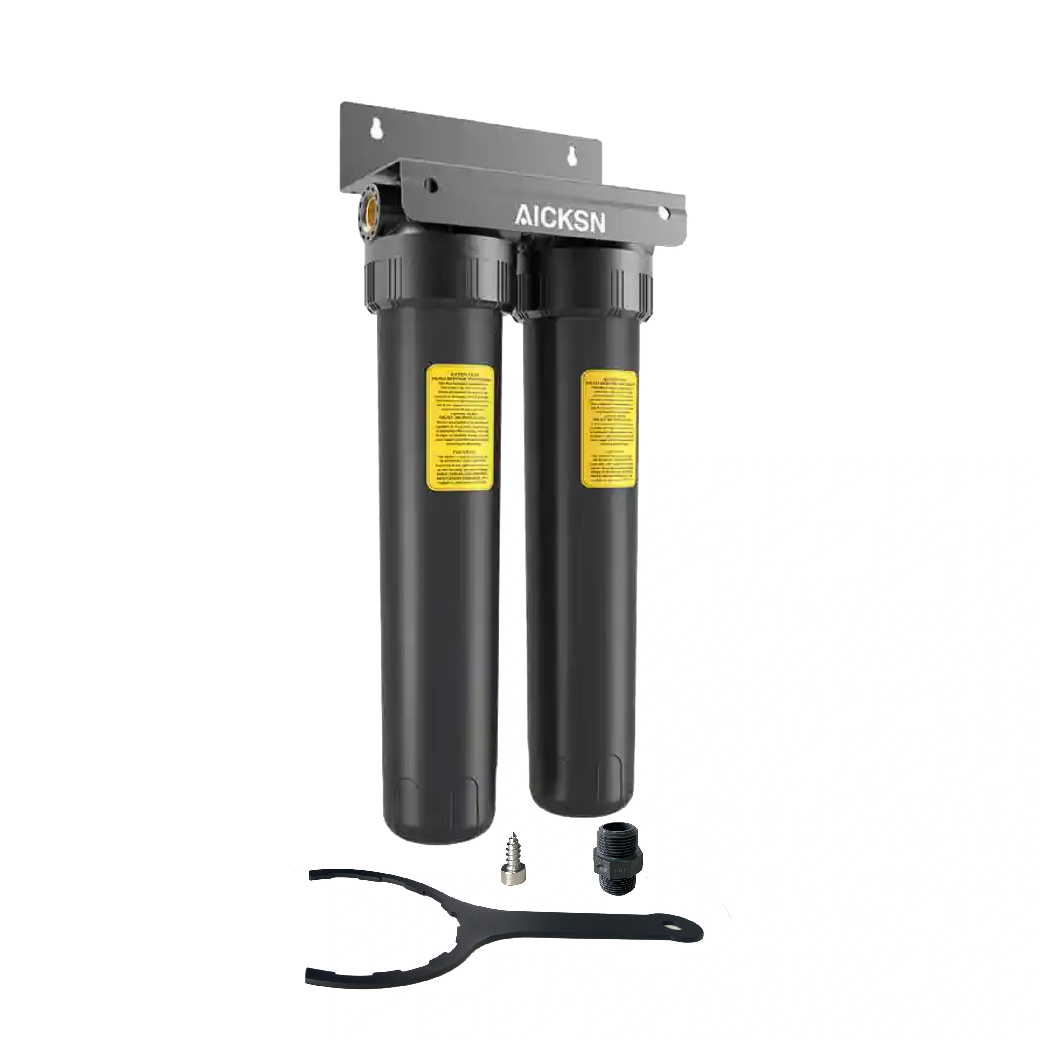 Top-Rated Water Filtration: 2-Stage Big Blue Housing System with Sediment Removal, Chlorine-Free, and Scale Prevention MB2-2P2 1