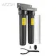 Aicksn Easy Water Upgrade: 2-Stage Big Blue Housing ACF Filtration System – Elevate Quality at Home, Office, and Industry Without a Pressure Reliever MB2-2P2-PP-1 1