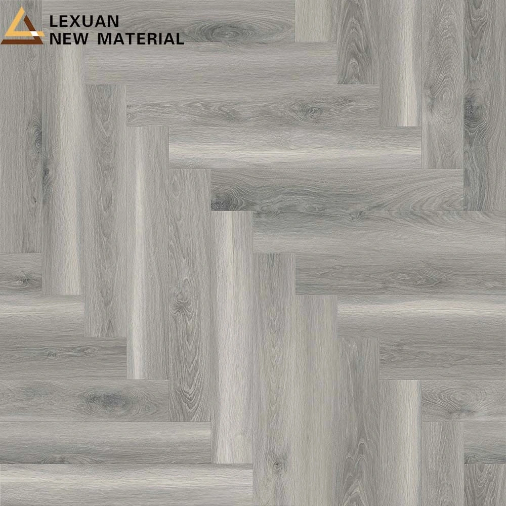 Waterproof PVC Plastic Home Decor Click Oak 8mm Parquet Fishbone Spc Flooring 1