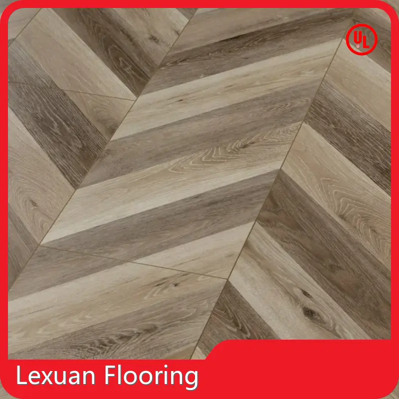 Rigid Spc Vinyl Flooring 100% Waterproof / Eco-Friendly / Anti-Slip / Wear Lexuan Flooring 1