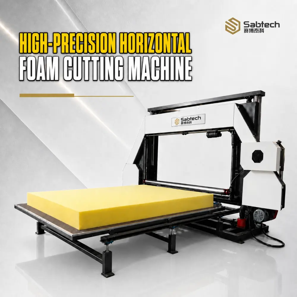 Máquina de corte de espuma horizontal de alta precisão (SAB-HC01) 1