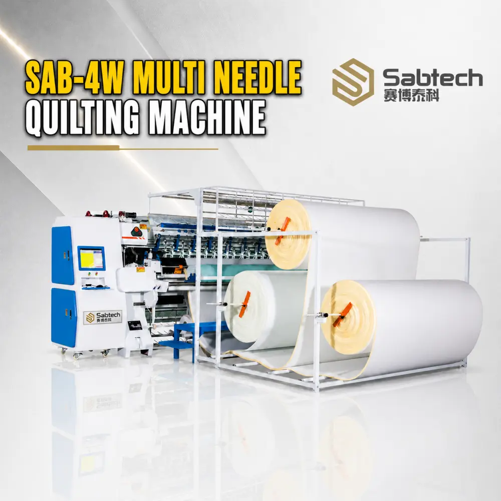 Chain Stitch Shuttleless Multi Needle Quilting Machine SAB-4W 1