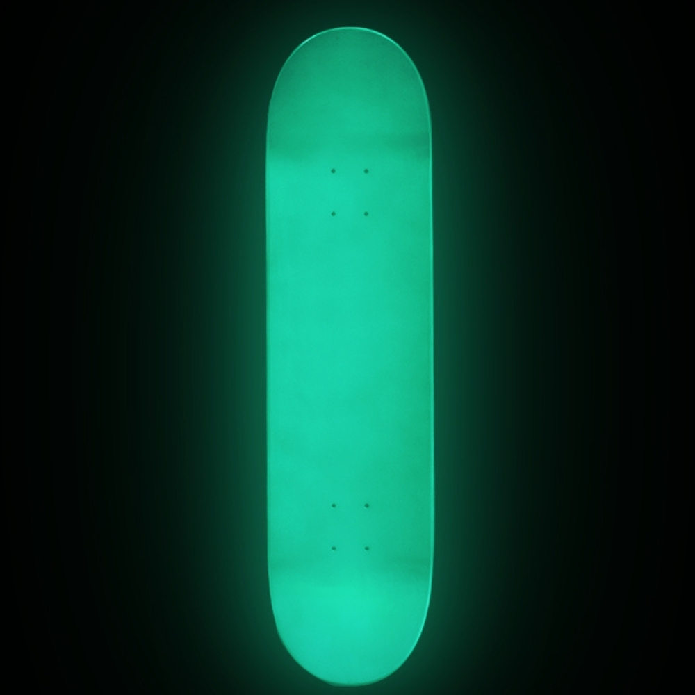 Dek Skateboard Maple Kanada GITD Bercahaya Kustom Menyala Dalam Gelap 1