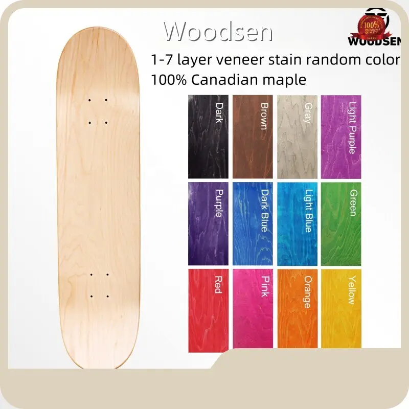Buy Skateboard Decks Woodsen Manufacture Assorted Dye Color / Spot Dye Color 1
