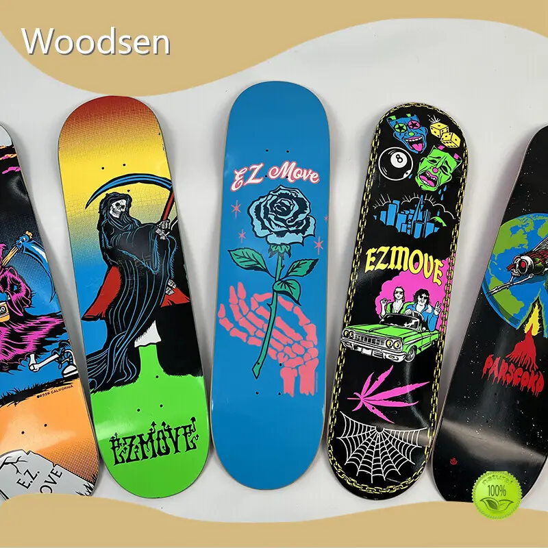 Skateboard Heat Transfer Paper Full Page/transparent Supported Woodsen Brand UV Digital Printing 1