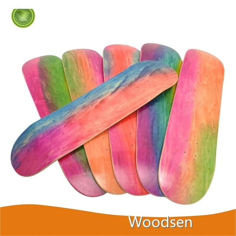 Woodsen Decorative Skateboard Decks Gradient Dye + Customization Logo/graphic Decorative Skateboard Deckssuppliers 1