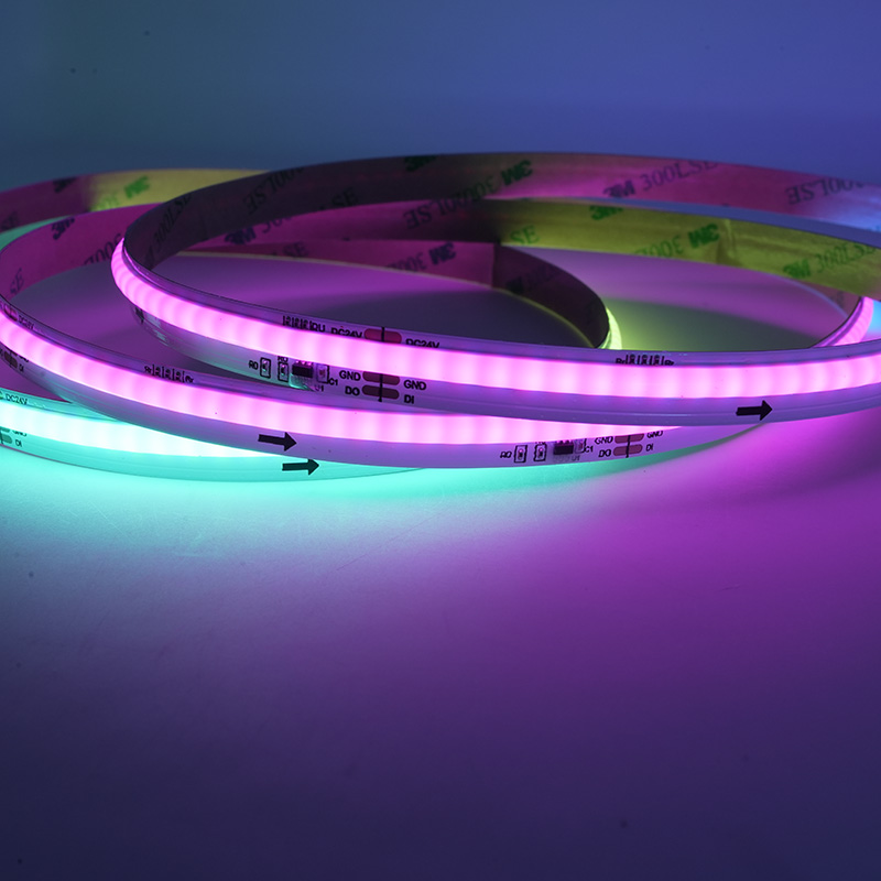 شريط LED رقمي RGB COB 24 فولت 672 مصباح LED لتأثيرات الإضاءة الخارجية 6