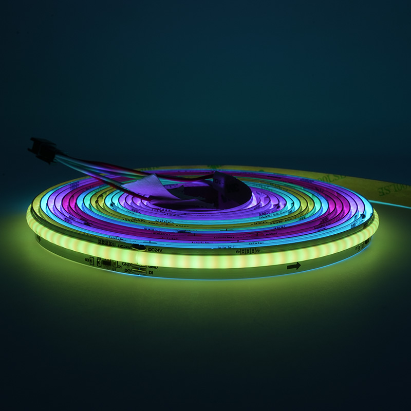 شريط LED رقمي RGB COB 24 فولت 672 مصباح LED لتأثيرات الإضاءة الخارجية 4