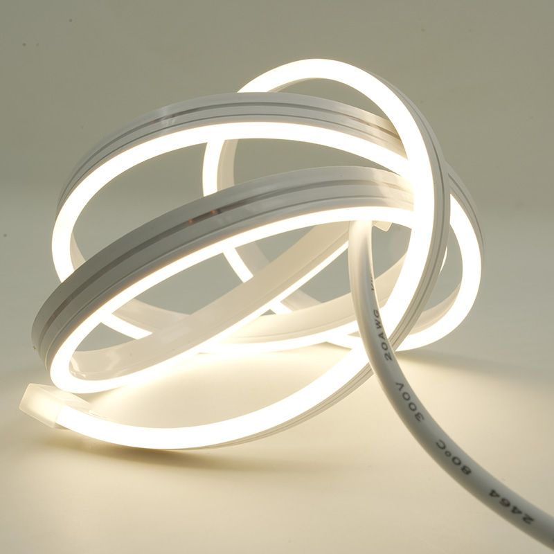 12 V warmweißes, wasserdichtes Neon-LED-Band für den Außenbereich, 4 x 10 mm 4