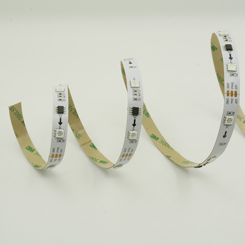 Bande LED RGB 12V 30 LED WS2811 bande RGB numérique 12mmPCB IP20 bande LED flexible de couleur magique 7