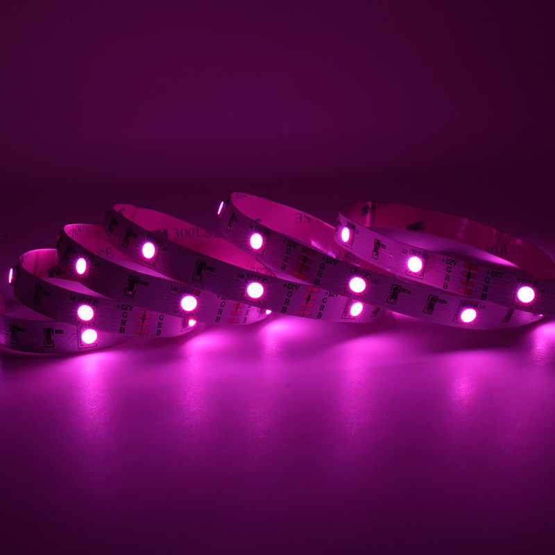 La cinta direccionable de 12V SMD5050 LED enciende la luz de tira elegante teledirigida de 36leds RGB 10