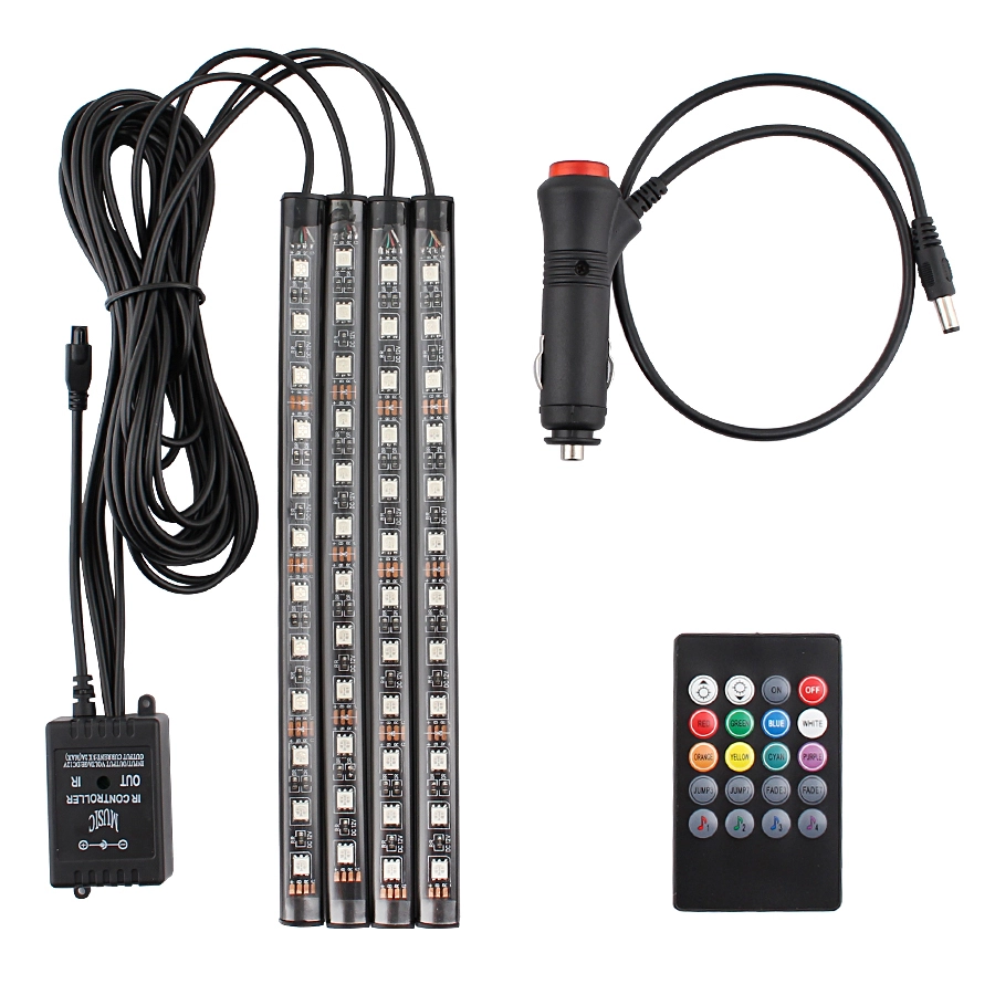 Smart RGB 5050 LED Tape for car - Control with APP Music Remote 1