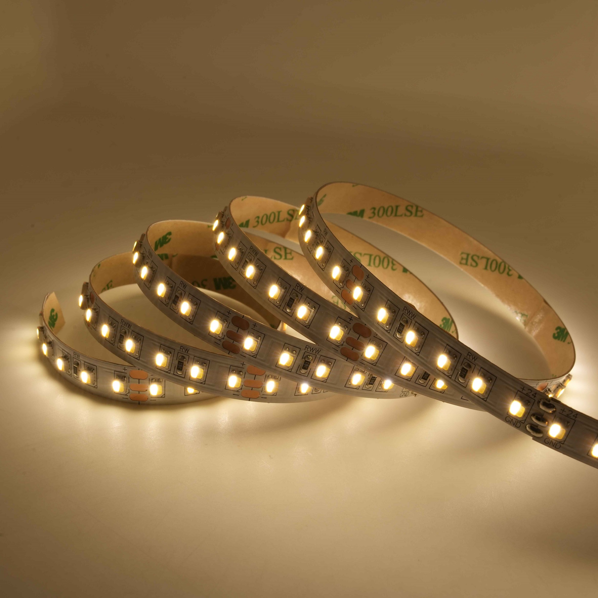 3527 Double ruban LED blanc 110 LED - Température de couleur réglable - 2500k-6500k 3