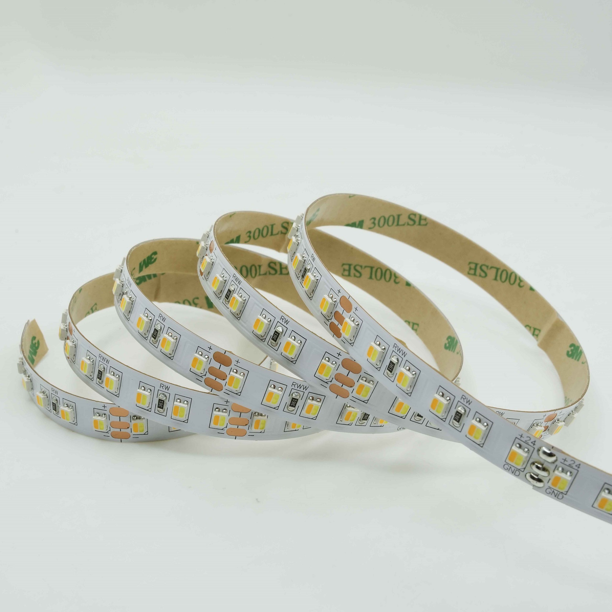 3527 Double ruban LED blanc 110 LED - Température de couleur réglable - 2500k-6500k 2