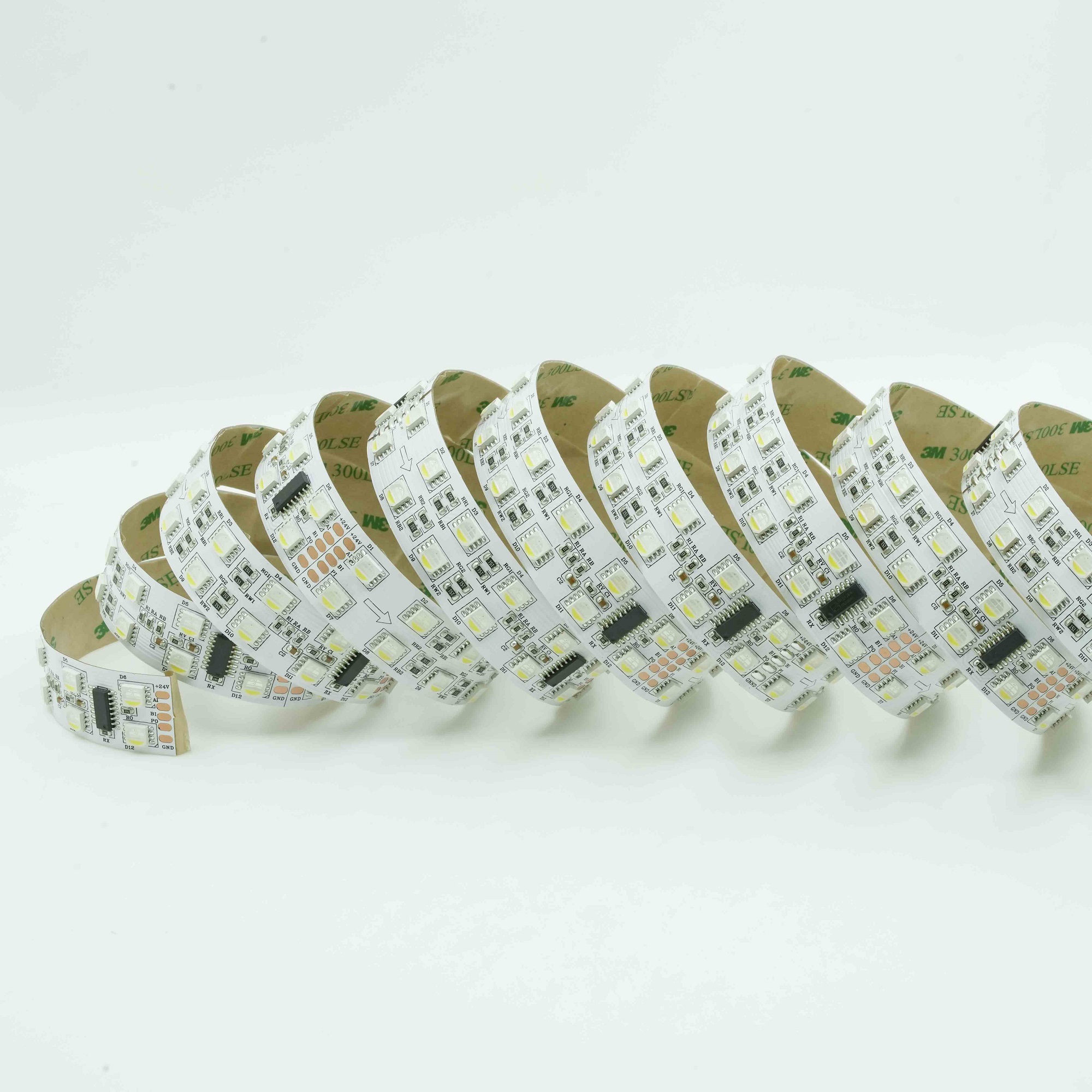 Lumières de bande LED RVB numériques adressables à double rangée 24 V 5050 – 120 LED IP 16,4 pieds20 4