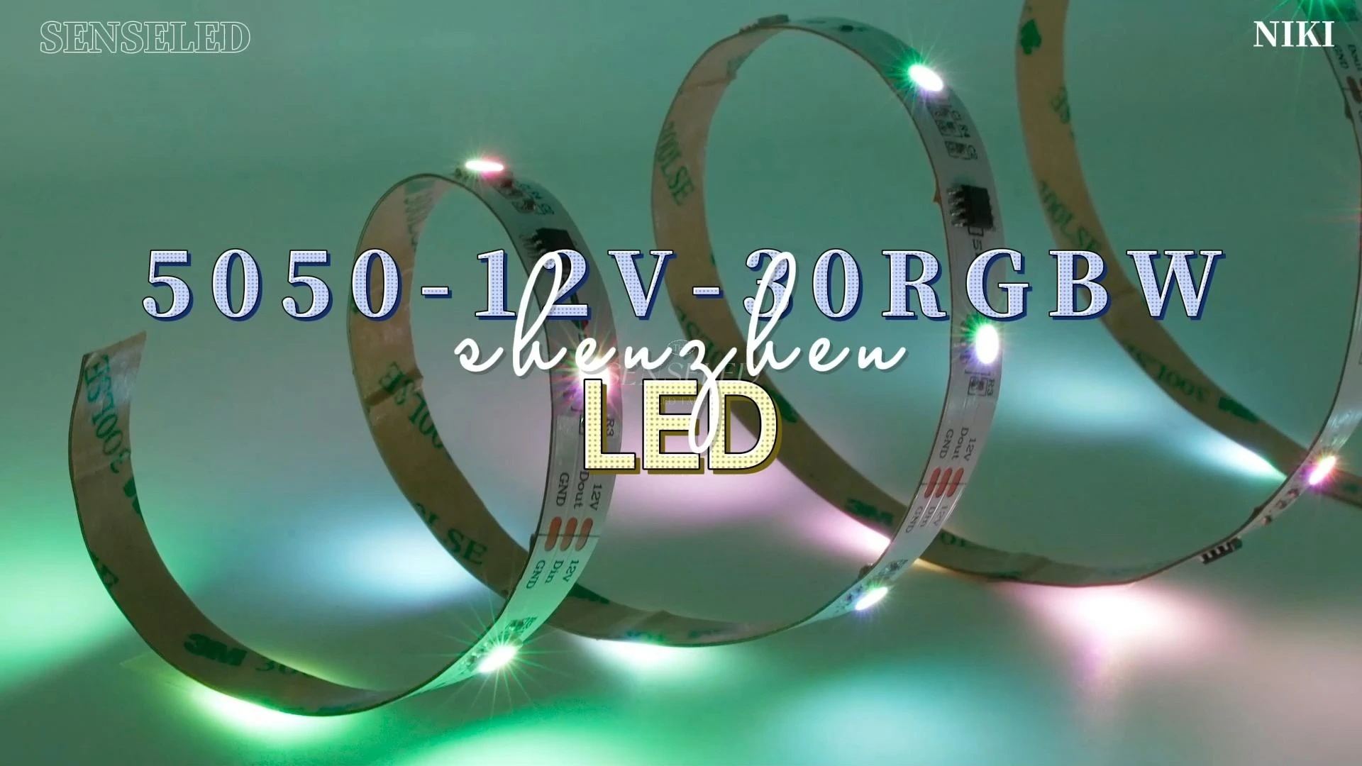 La bande adressable de 12V SMD5050 LED allume la lumière de bande intelligente télécommandée de 36leds RVB 1