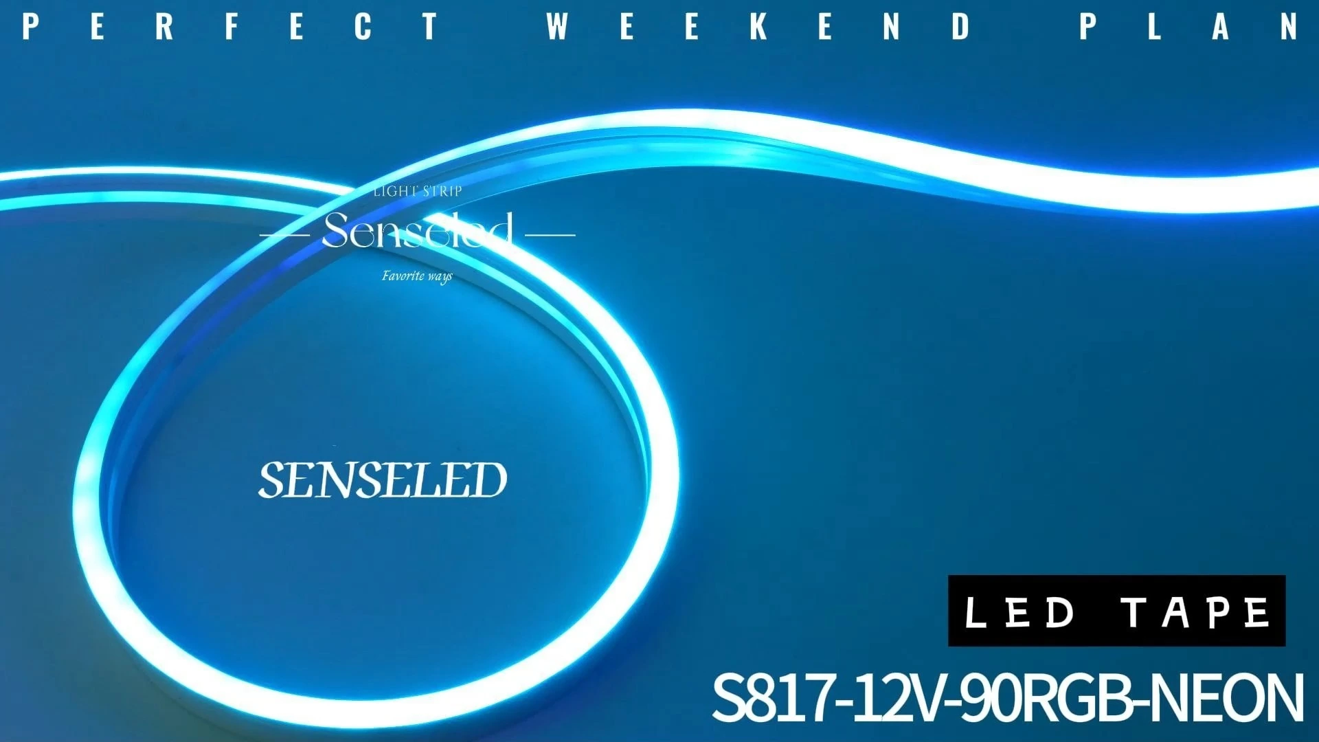 شريط نيون LED مقاوم للماء 12 فولت - 90 لمبة LED/م ديكور منزلي مرن 8*17 ملم 1