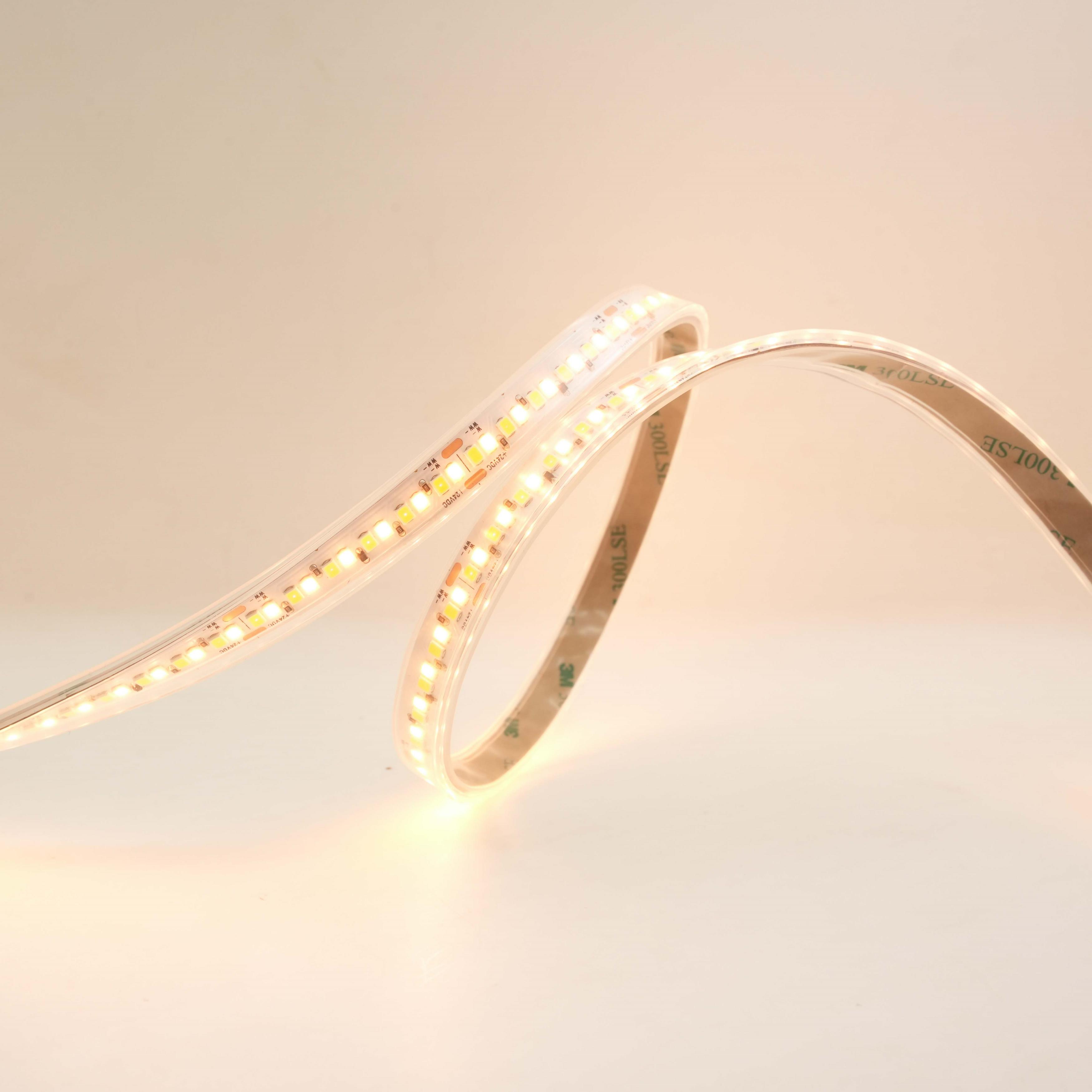 C.P. Ra 95 élevé 24V double lumière blanche IP67 240LEDs/m de bande de SMD2835 LED 4