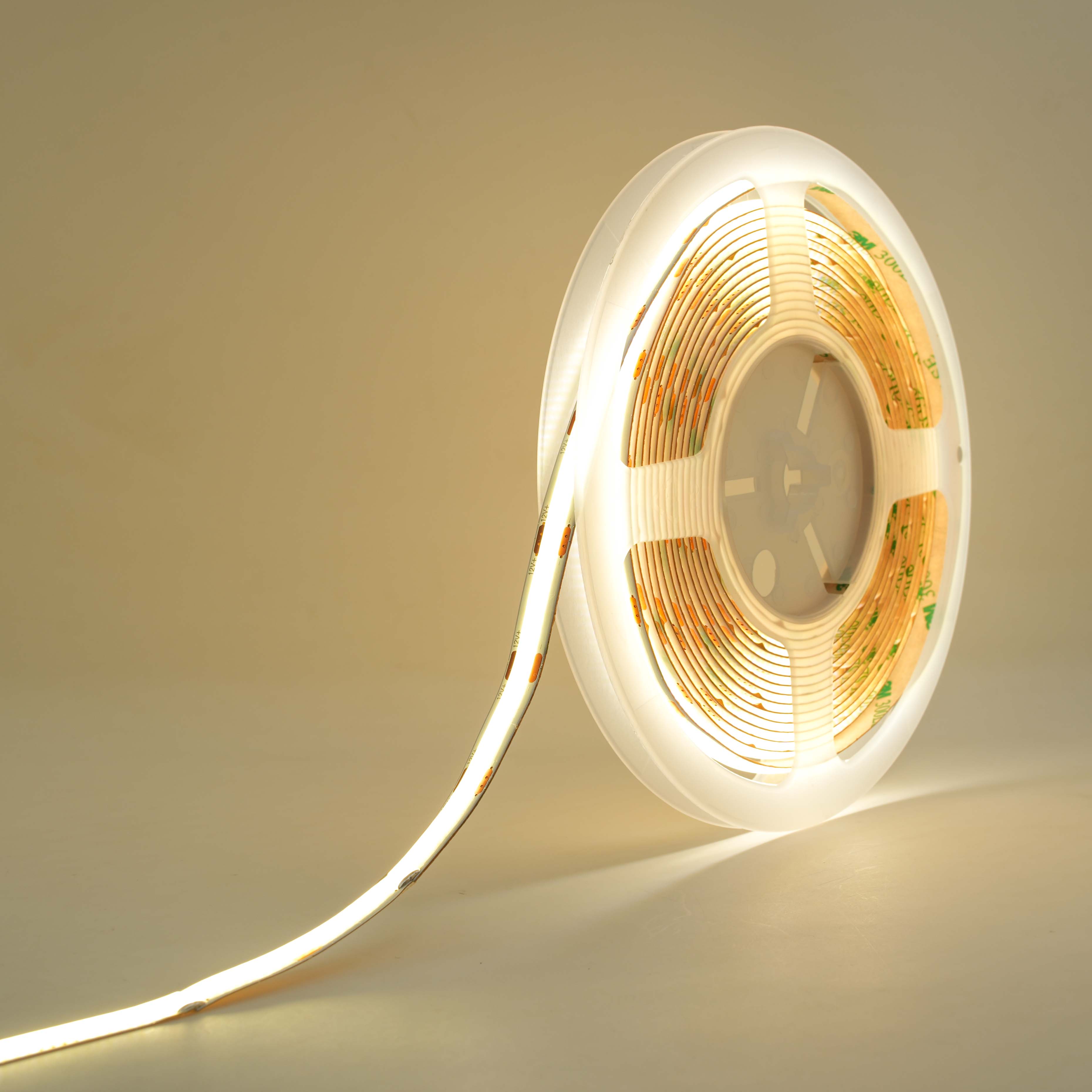 Bande LED COB 480 LED, bande lumineuse Flexible, 320 LED/m, 12v/24v, 2700K-3500K 3