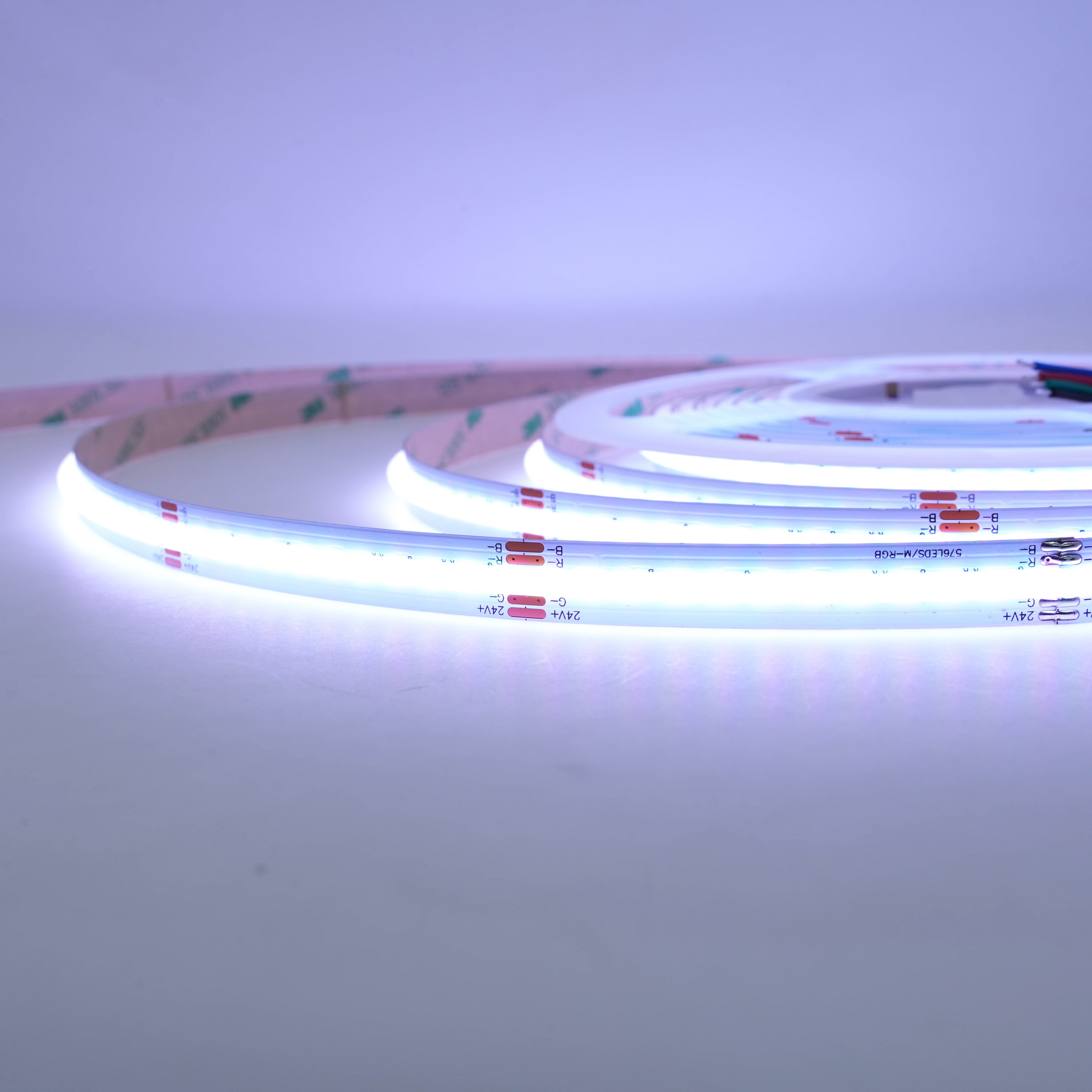 شريط إضاءة LED قابل للعنونة 24 فولت 576 LED/م COB RGB LED 2