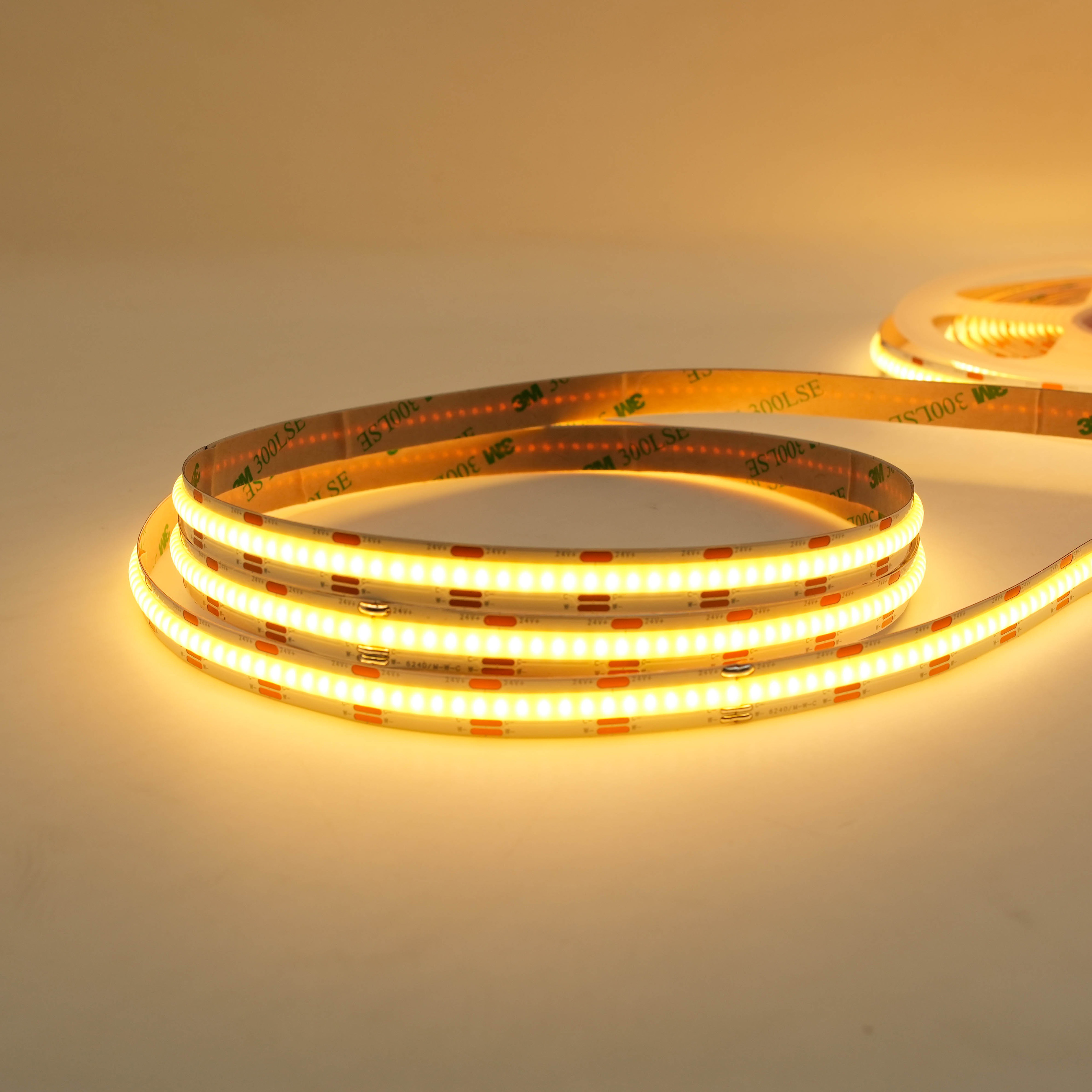 شريط COB LED عالي الكثافة 568LEDs CRI90 10mm COB CCT LED شريط ضوء 2700K-6500K 3
