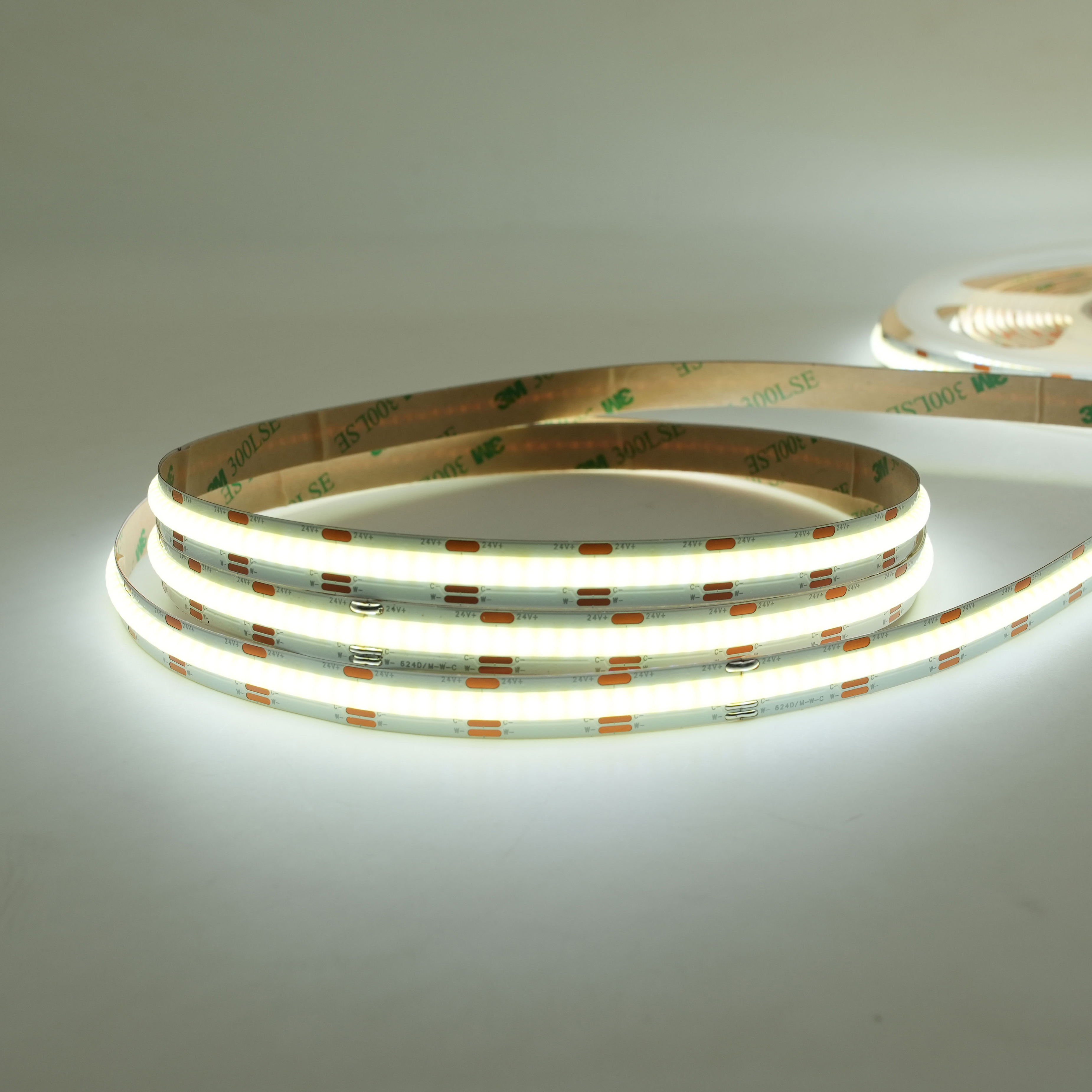 شريط COB LED عالي الكثافة 568LEDs CRI90 10mm COB CCT LED شريط ضوء 2700K-6500K 1