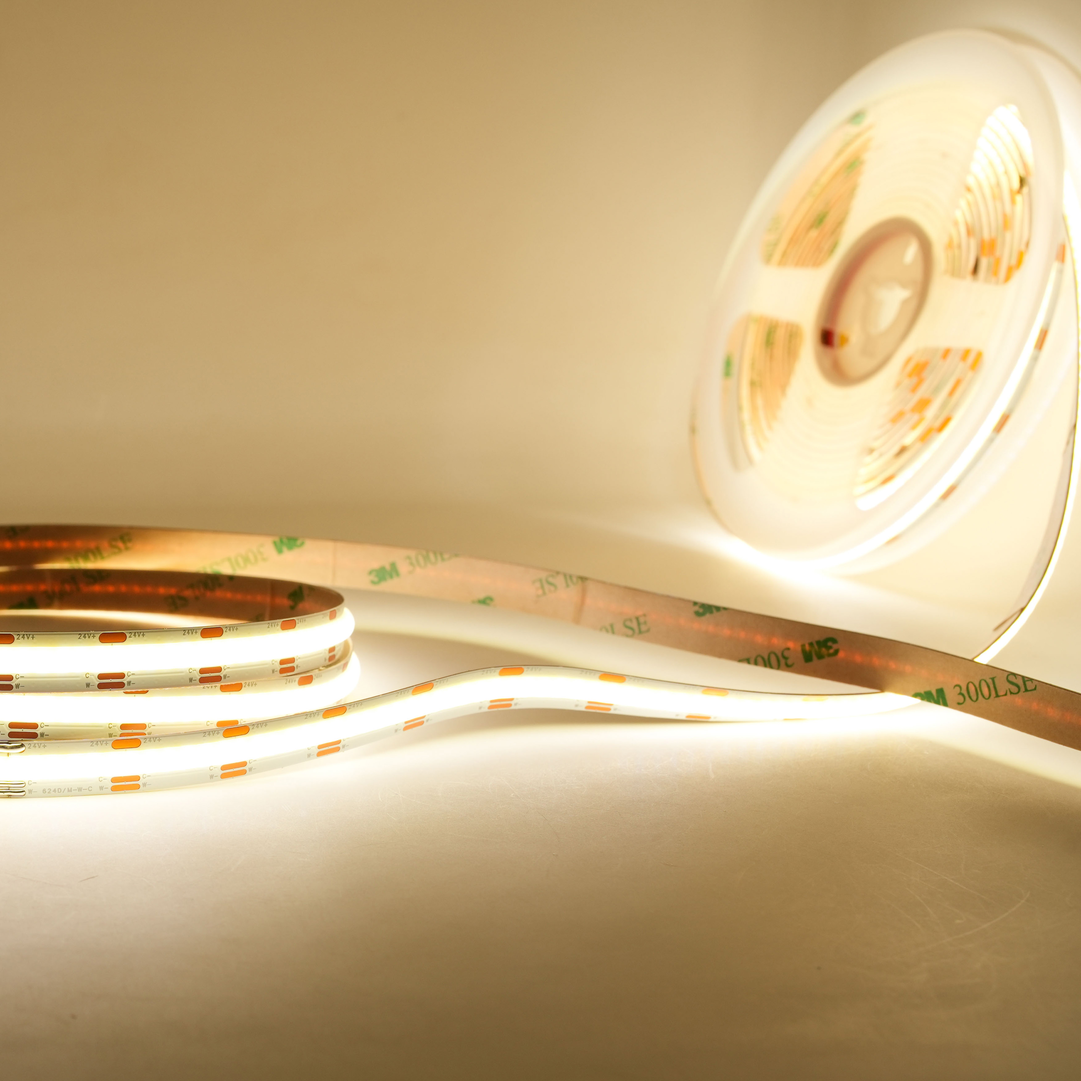 شريط COB LED عالي الكثافة 568LEDs CRI90 10mm COB CCT LED شريط ضوء 2700K-6500K 6