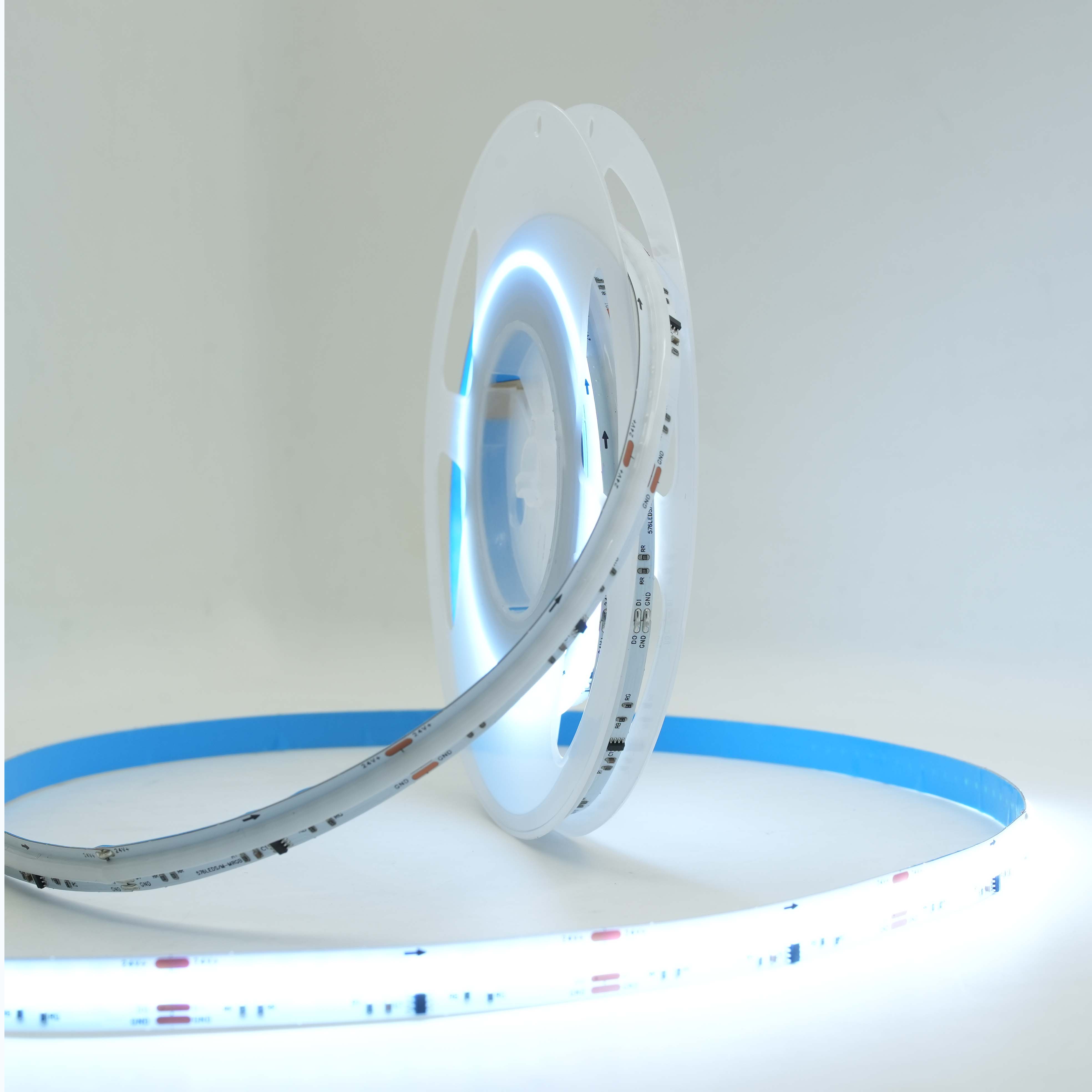 Ruban lumineux LED COB numérique RGB 12V/24V 380LED, étanche, Flexible, lumineux 5